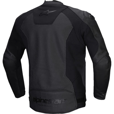 Alpinestars Faster V3 Airflow Leather Jacket Black/Black - Rear View