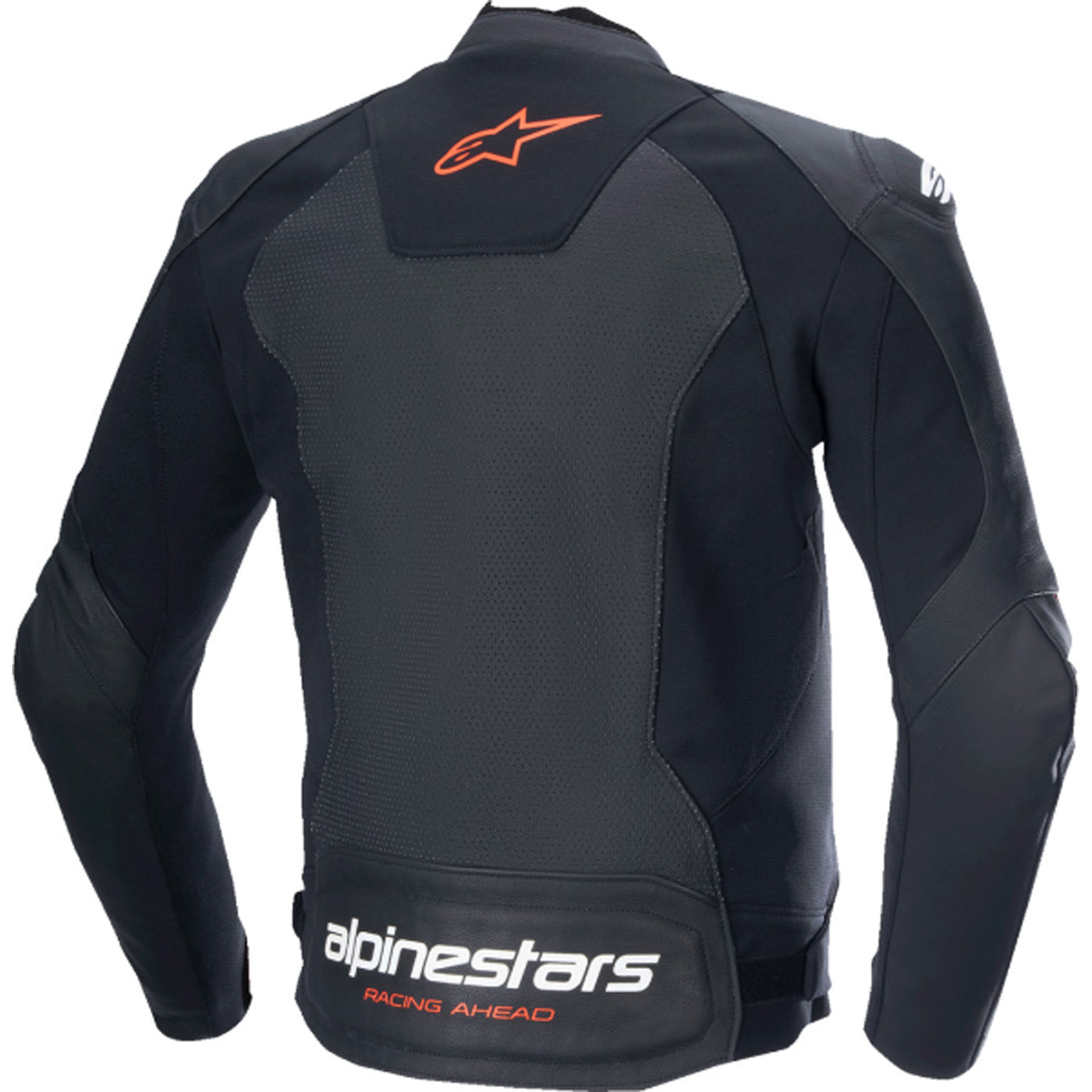 Alpinestars Faster V3 Airflow Leather Jacket Black/Red Fluo - Rear View