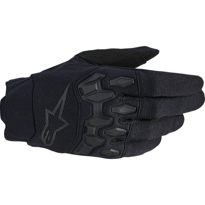 Alpinestars Full Bore V2 Gloves Black - Back of Hand View