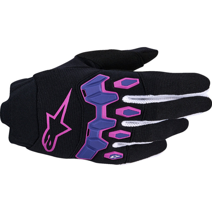 Alpinestars Full Bore V2 Gloves Purple/Black - Back of Hand View