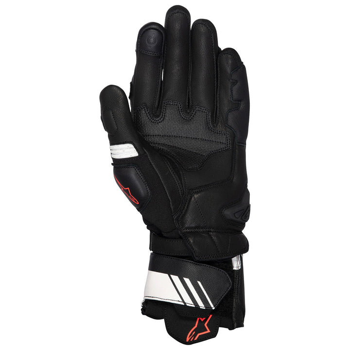 Alpinestars GP Plus R V3 Leather Gloves Black/White/Bright Red - Palm View