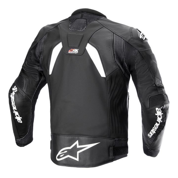 Alpinestars GP Plus R V4 Rideknit Leather Jacket Black/White - Rear View