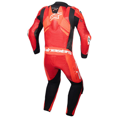 Alpinestars GP Plus V4 Sprint 1-Piece Leather Suit Red Fluo/Mid Red/White - Rear View