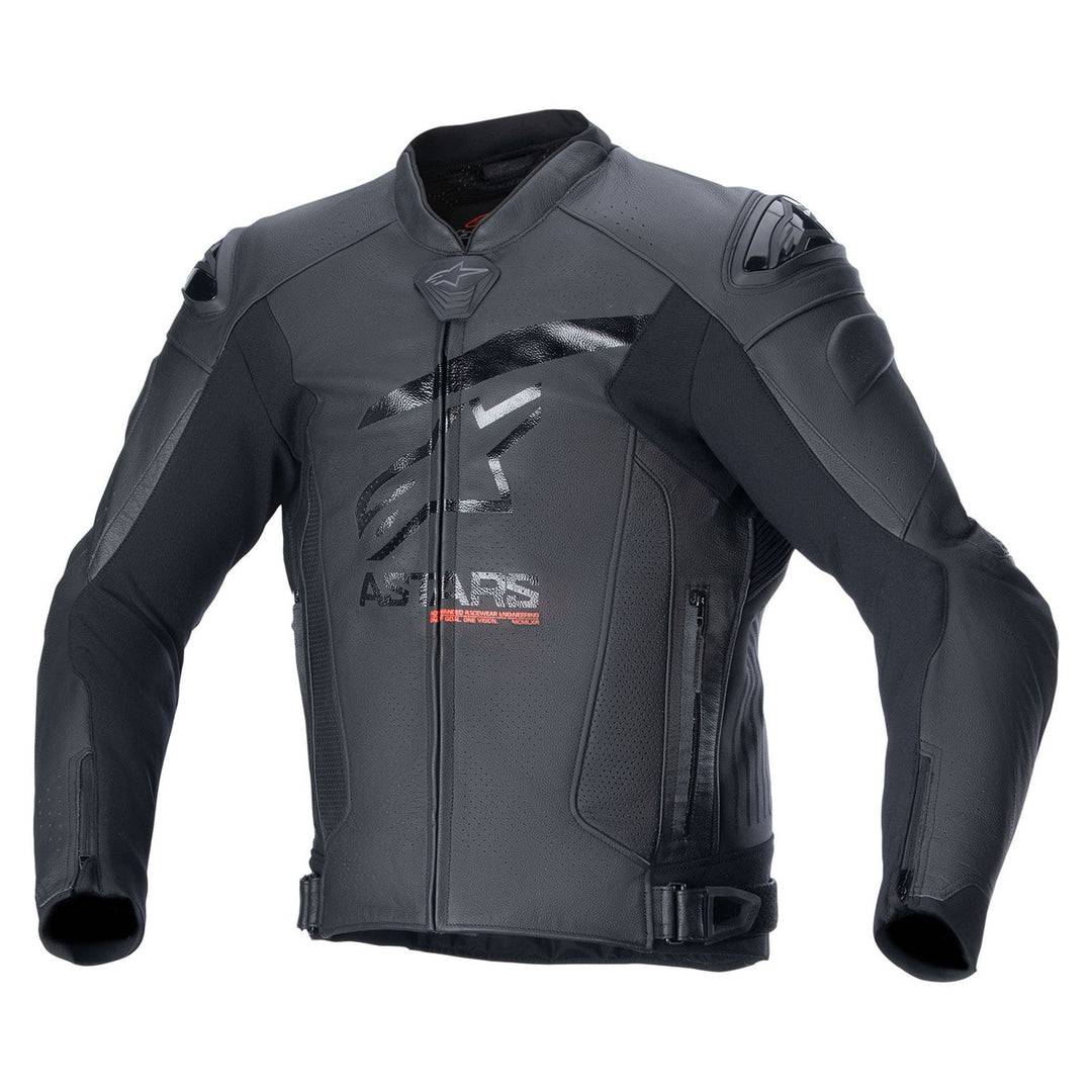 Alpinestars GP Plus R V4 Airflow Leather Jacket Black/Black - Front View