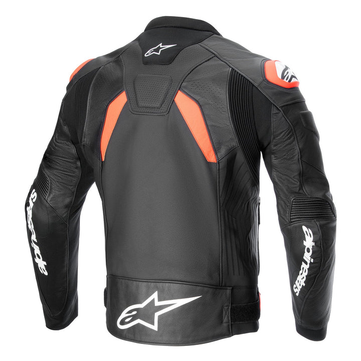 Alpinestars GP Plus R V4 Airflow Leather Jacket Black/Red Fluo/White - Rear View