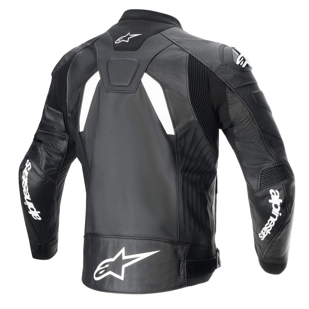 Alpinestars GP Plus R V4 Airflow Leather Jacket Black/White - Rear View