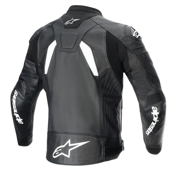 Alpinestars GP Plus R V4 Airflow Leather Jacket Black/White - Rear View