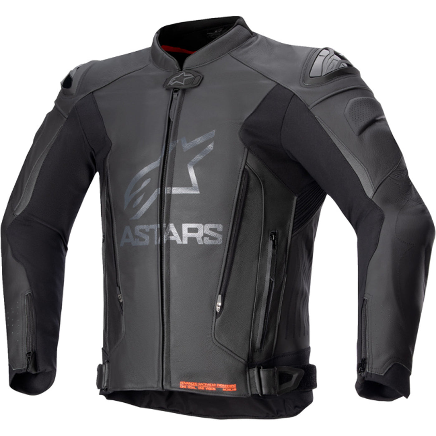 Alpinestars GP Plus R V4 Leather Jacket Black/Black - Front View