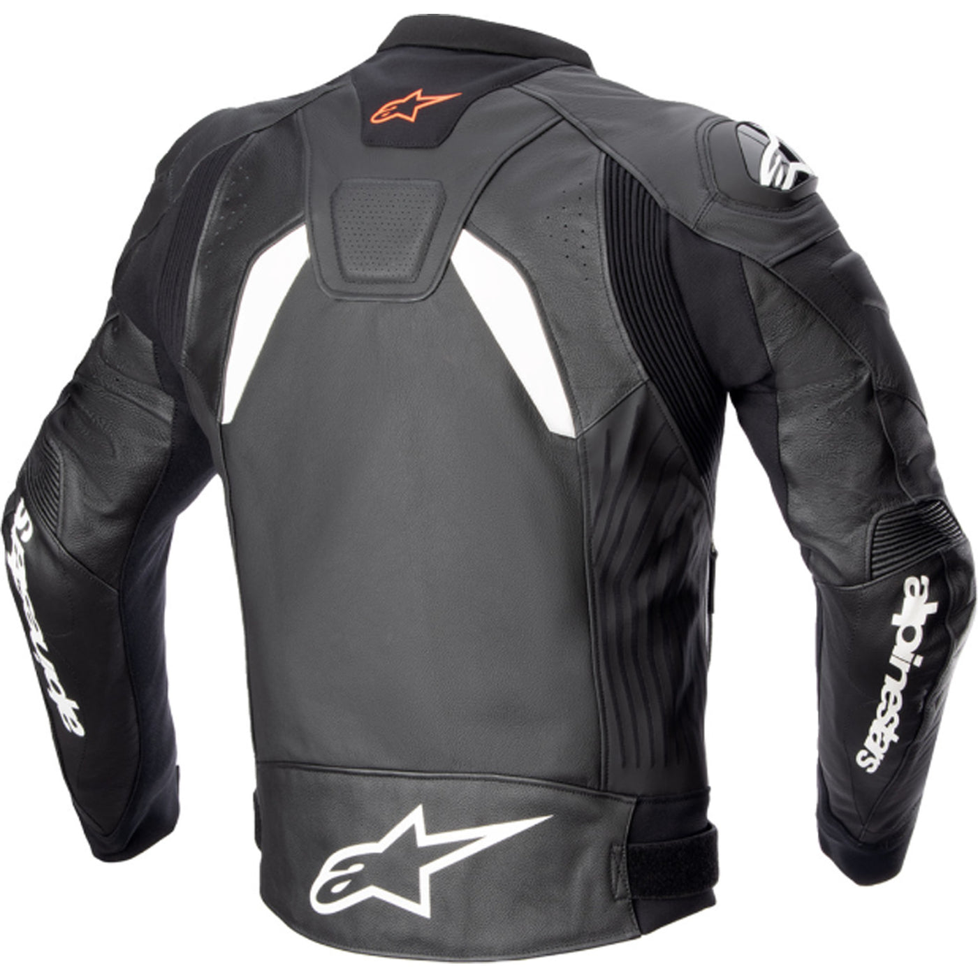 Alpinestars GP Plus R V4 Leather Jacket Black/White - Rear View