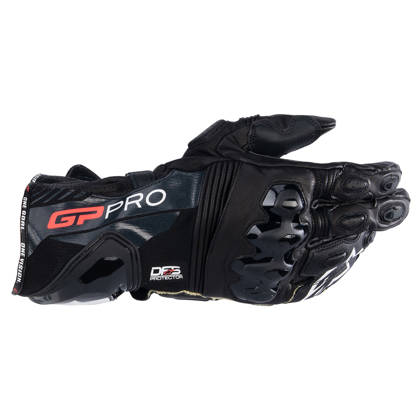 Alpinestars GP Pro RS4 Gloves Black - Back of Hand View