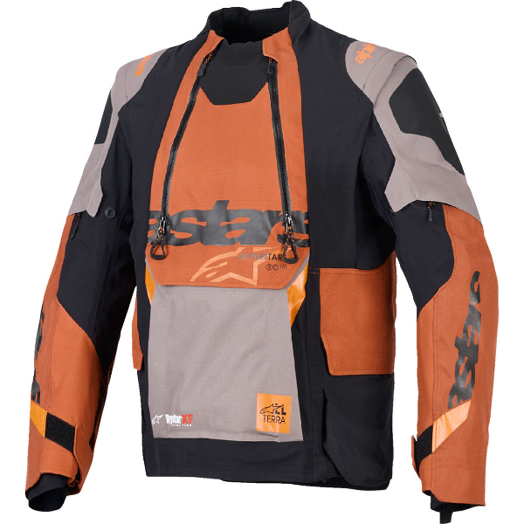Alpinestars Halo Pro Drystar XF Laminated Jacket Walnut/Rust/Black - Front View