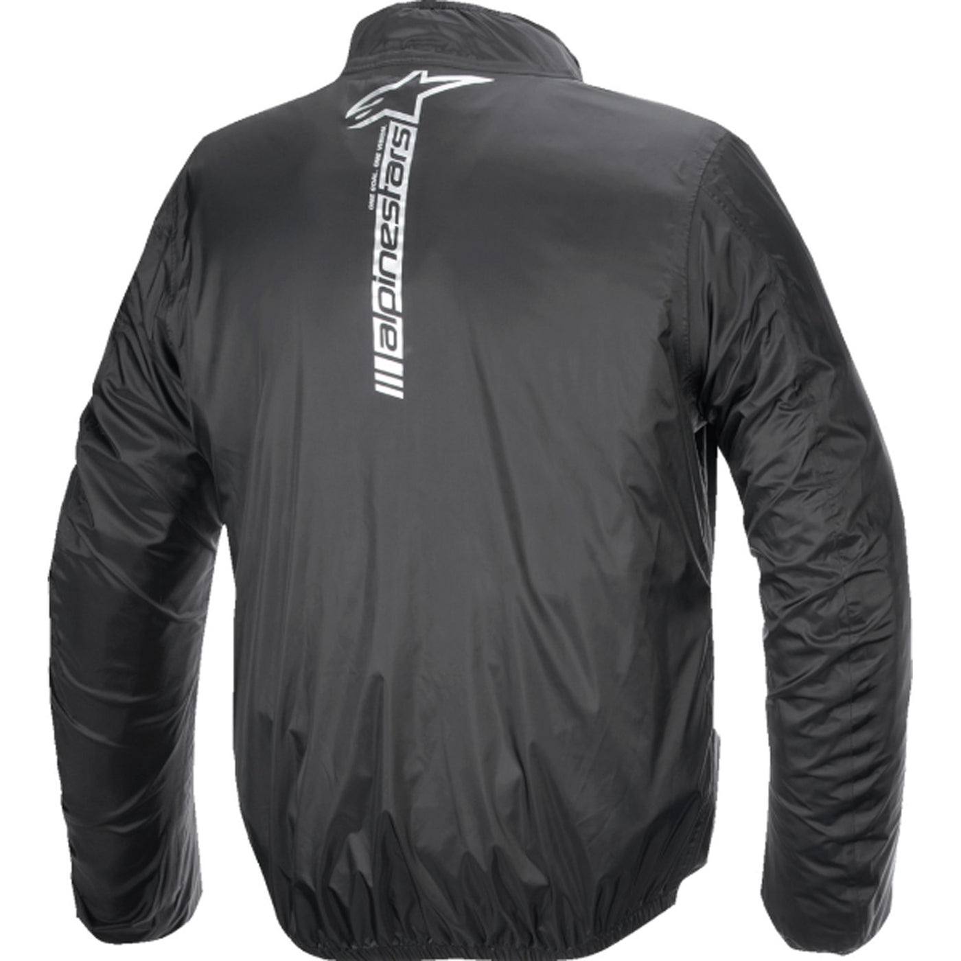 Alpinestars Hurricane V2 Rain Jacket Black - Rear View