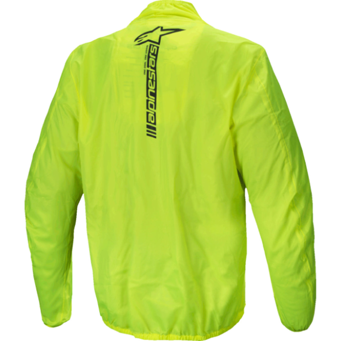 Alpinestars Hurricane V2 Rain Jacket Yellow Fluo - Rear View