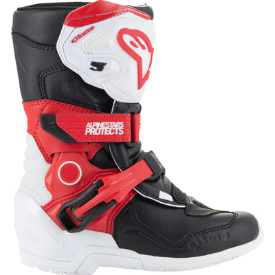 Alpinestars Kids Tech 3S MX Boots Red/Black/White - Outer Side View