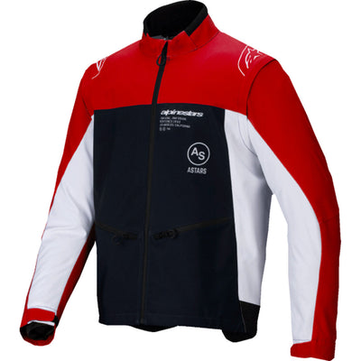 Alpinestars Lite-Dura Softshell Jacket Black/Red/White - Front View