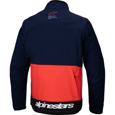 Alpinestars Lite-Dura Softshell Jacket Navy/Orange/White - Rear View