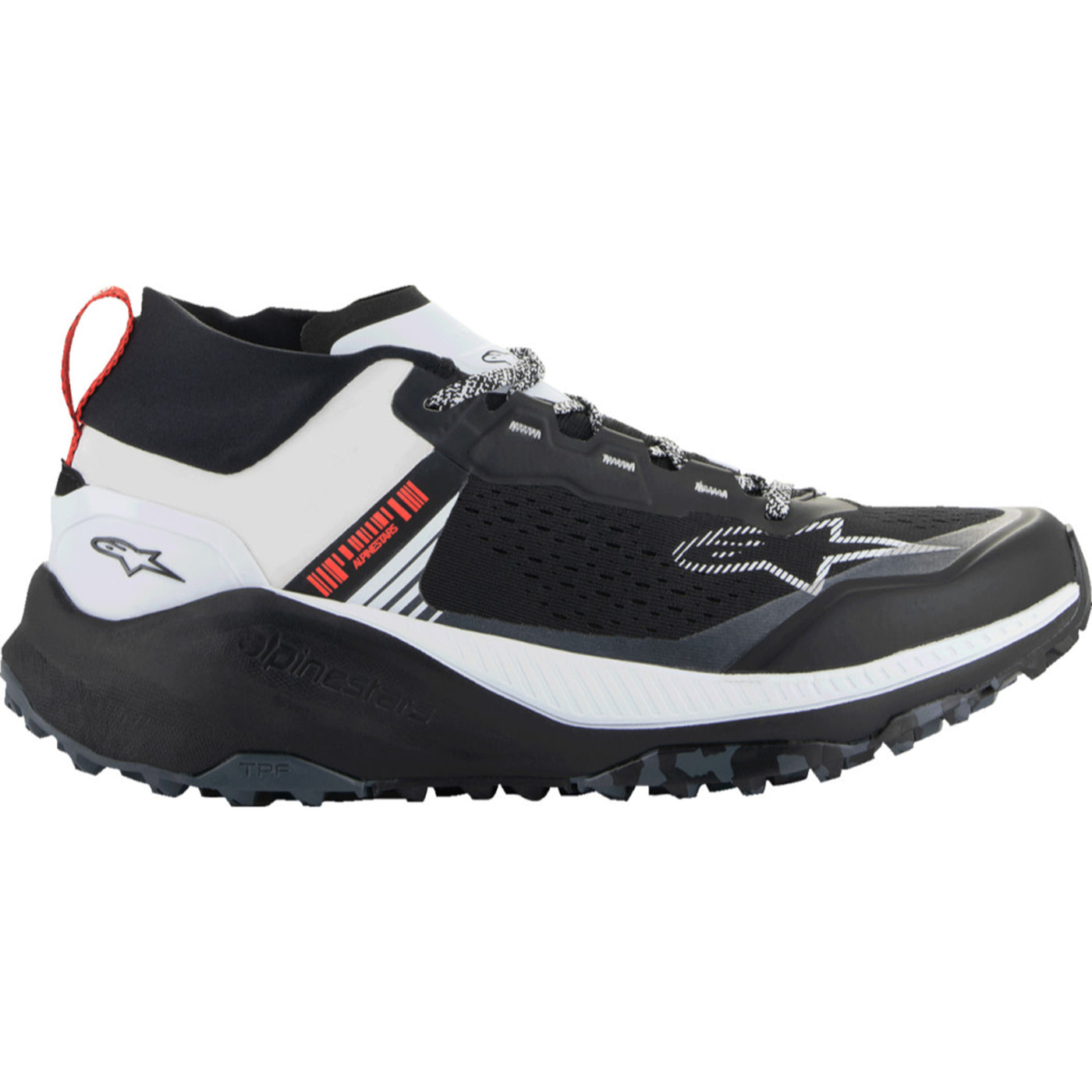 Alpinestars Meta XR V2 Shoes Black/White/Dark Gray - Outer Side View