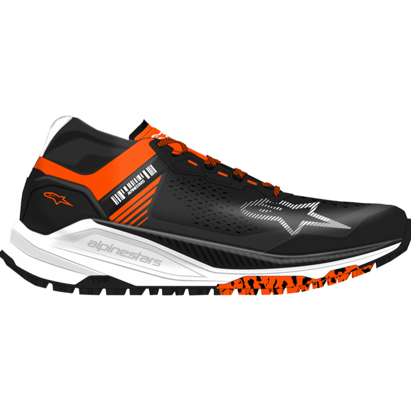 Alpinestars Meta XR V2 Shoes Black/Orange/White - Outer Side View