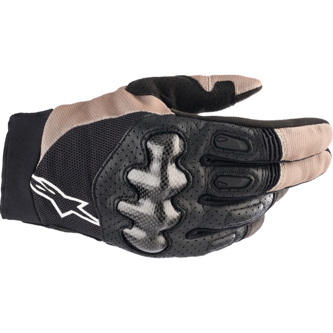 Alpinestars Megawatt V2 Gloves Stone/Black - Back of Hand View