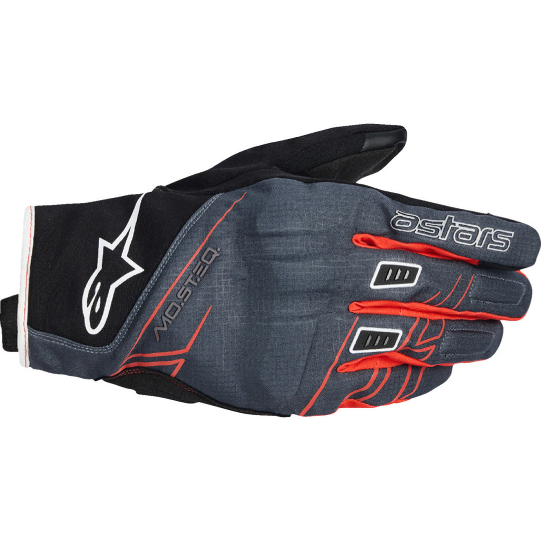 Alpinestars Moblast WP Gloves Black/Anthracite/Orange - Back of Hand View