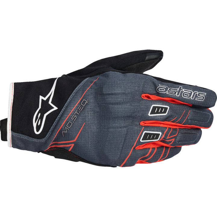 Alpinestars Moblast WP Gloves Black/Anthracite/Orange - Back of Hand View