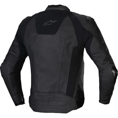 Alpinestars Missile V3 Leather Jacket Black/Black - Rear View