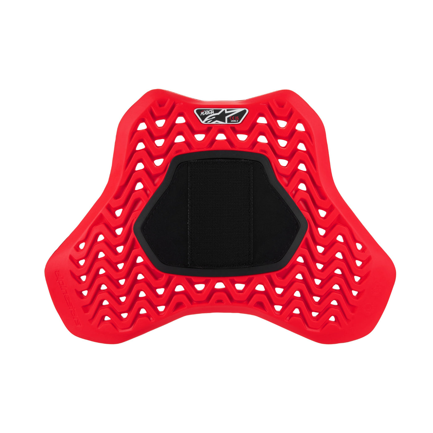 Alpinestars Nucleon Plasma Full Chest Protector Hook and Loop Red/Black - Front View