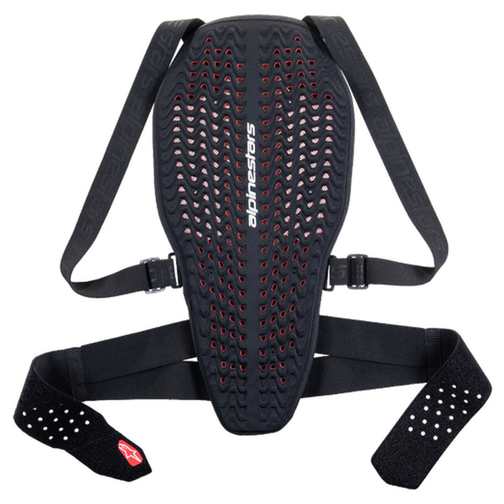 Alpinestars Nucleon Plasma Back Protector with Strap Black/White/Red - Rear View