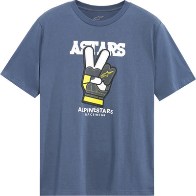 Alpinestars Peaceout CSF T-Shirt Blue - Front View