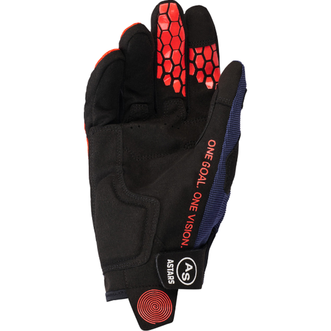 Alpinestars Pro-Dura Gloves Navy/Hot Orange/White - Palm View