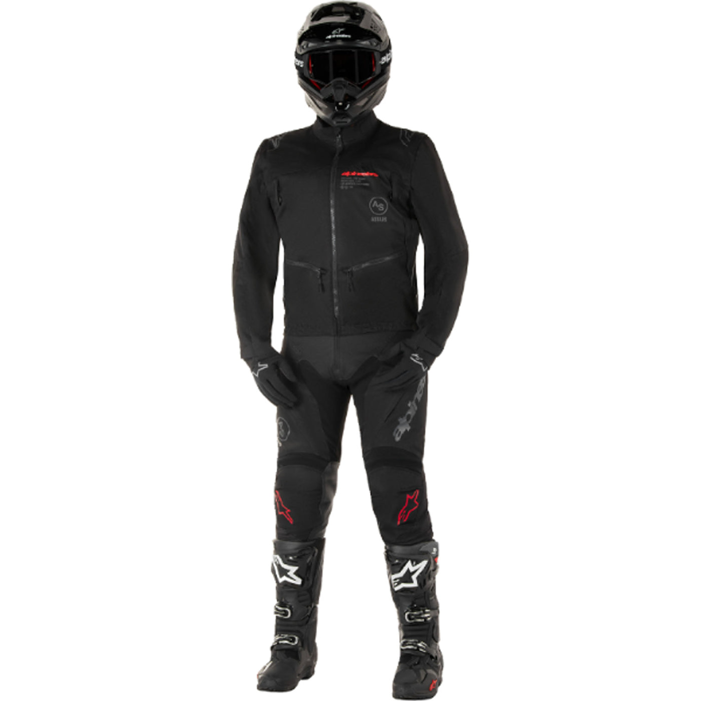 Alpinestars Pro-Dura Jacket Black - Front View of Model Wearing Jacket