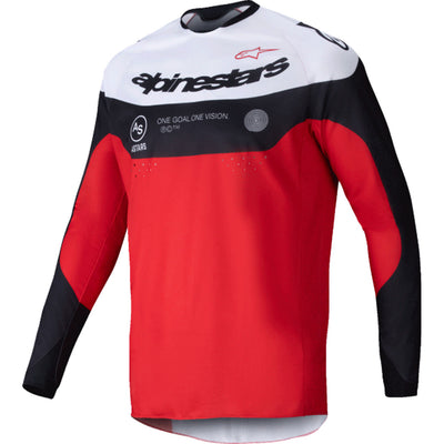 Alpinestars Pro-Dura Jersey Black/Red/White - Front View