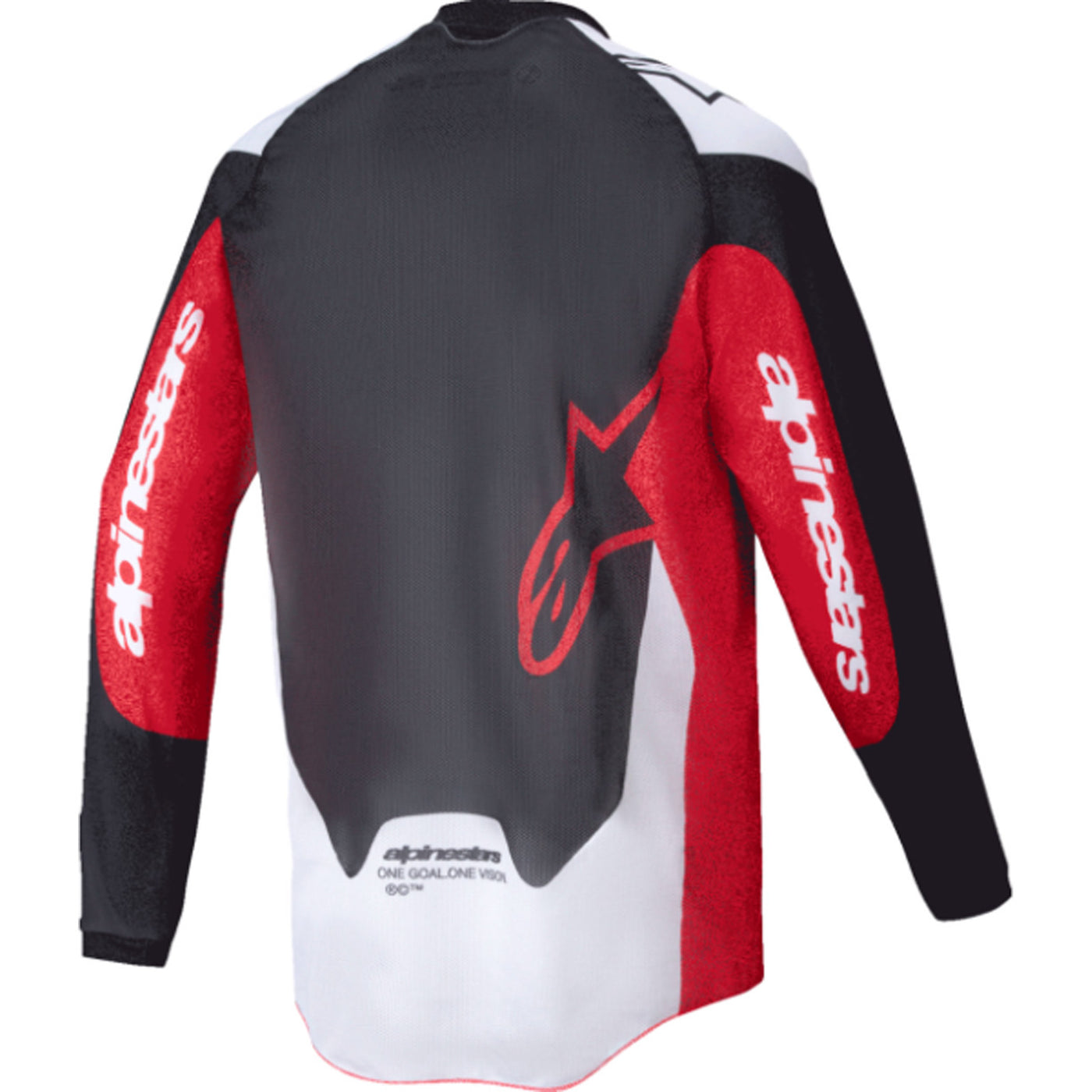 Alpinestars Pro-Dura Jersey Black/Red/White - Rear View