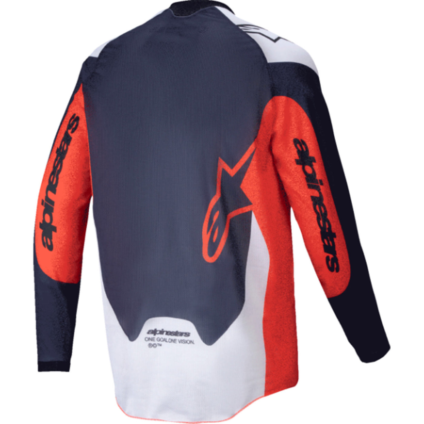 Alpinestars Pro-Dura Jersey Navy/Orange/White - Rear View