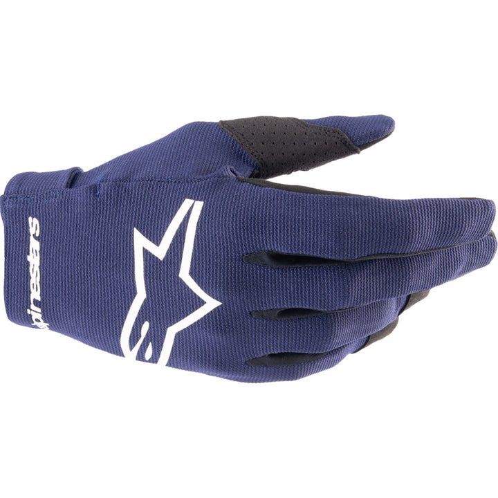 Alpinestars Radar MX Gloves Night Navy/White - Back of Hand View