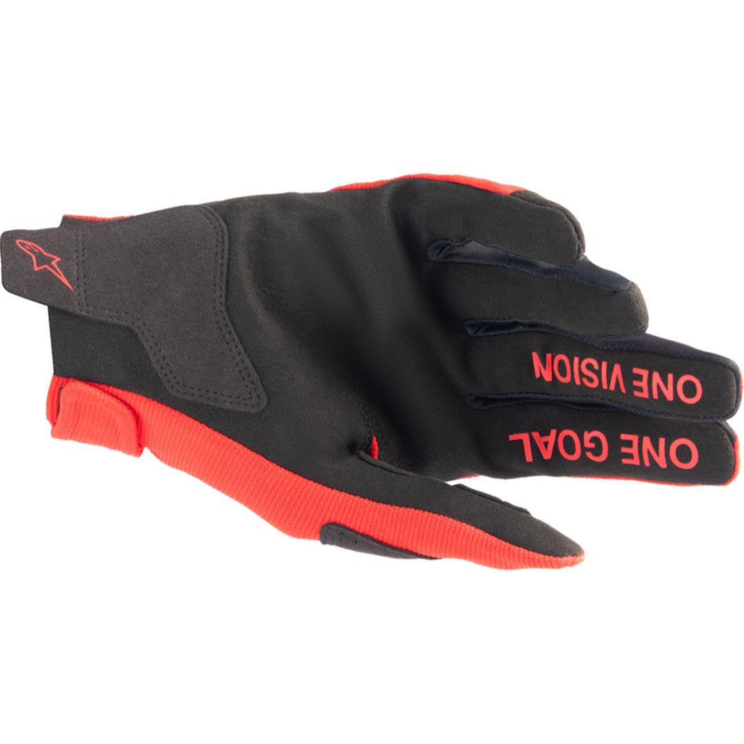 Alpinestars Radar MX Gloves Mars Red/Silver - Palm View