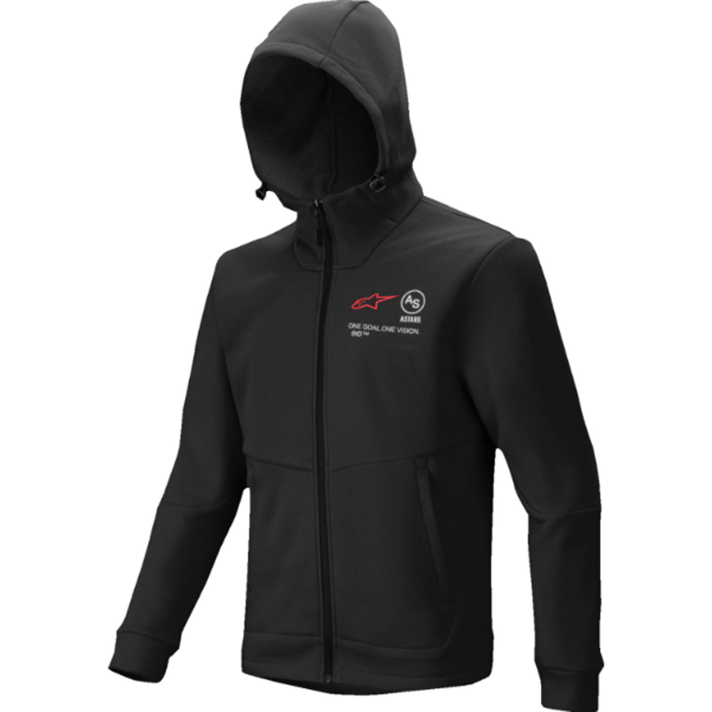 Alpinestars Racer MX Fleece Hoodie Black - Front View