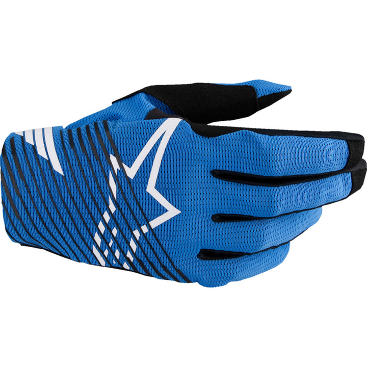 Alpinestars Radar Pro MX Gloves Blue - Back of Hand View