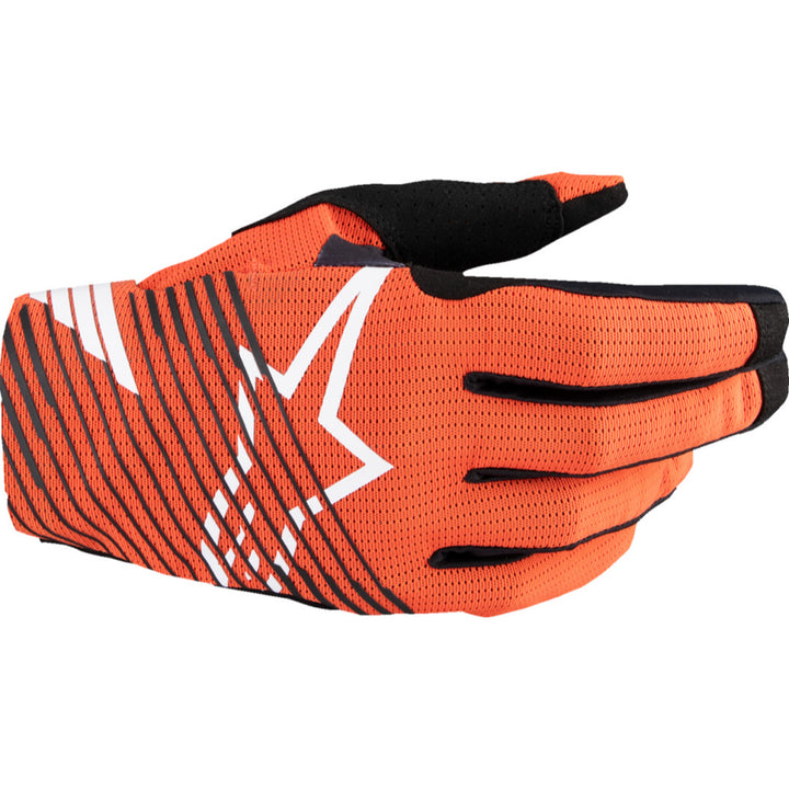 Alpinestars Radar Pro MX Gloves Hot Orange - Back of Hand View