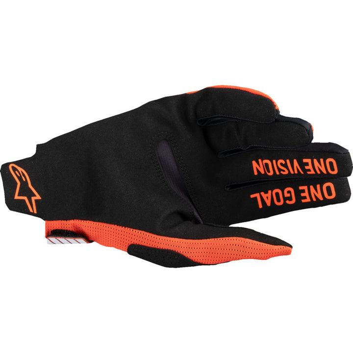 Alpinestars Radar Pro MX Gloves Hot Orange - Palm View