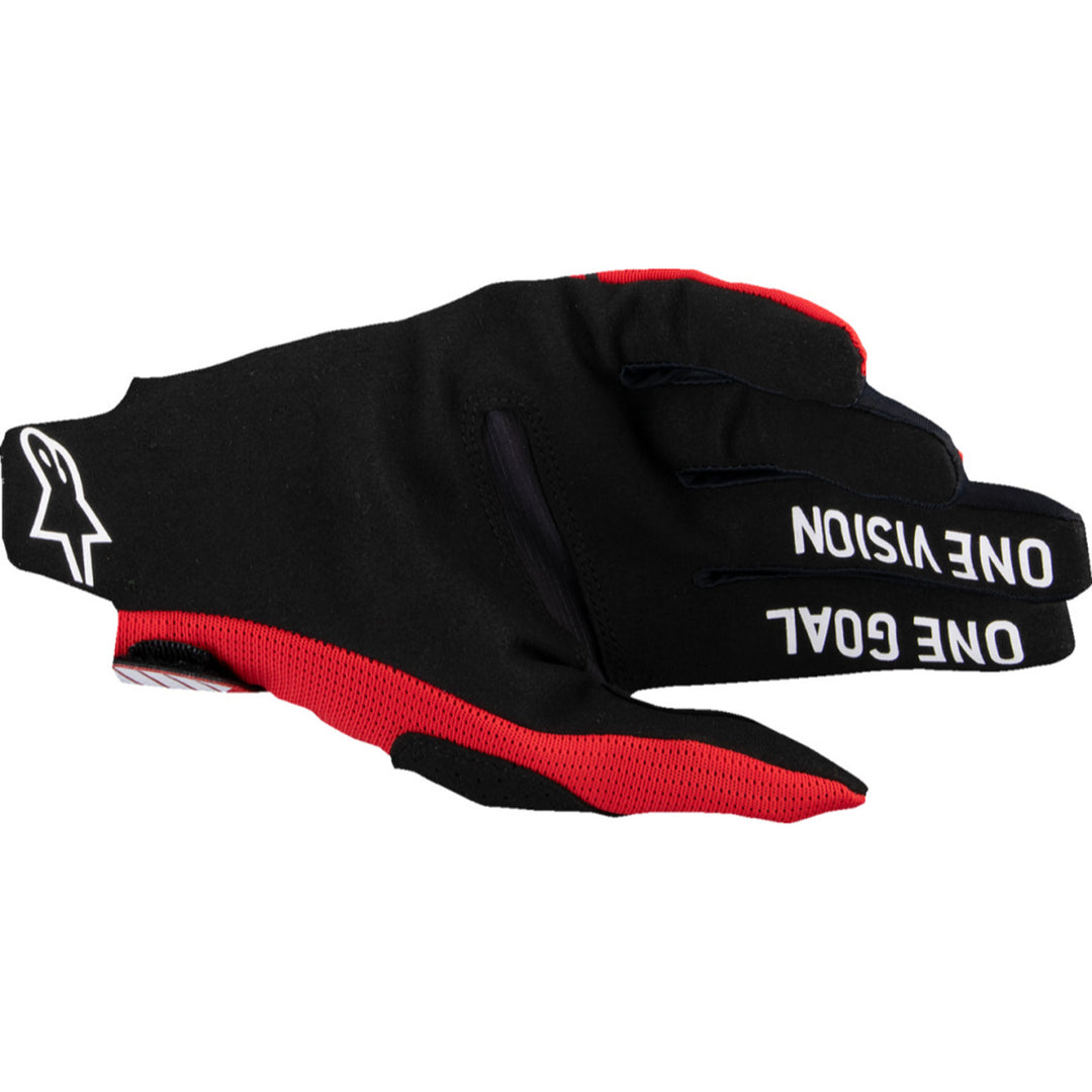 Alpinestars Radar Pro MX Gloves Bright Red - Palm View