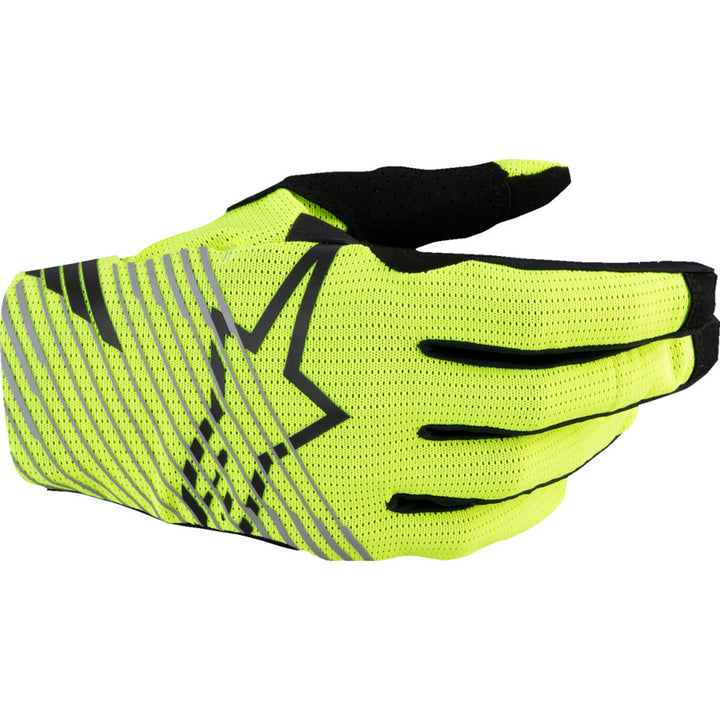 Alpinestars Radar Pro MX Gloves Fluo Yellow - Back of Hand View
