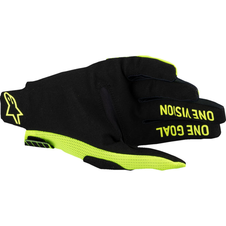 Alpinestars Radar Pro MX Gloves Fluo Yellow - Palm View