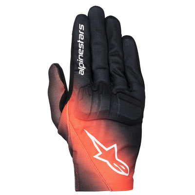 Alpinestars Reef V2 Gloves Black/Red Fluo/White - Back of Hand View