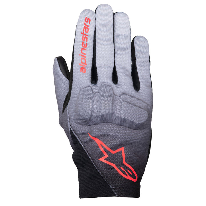 Alpinestars Reef Women's V2 Gloves Gray/Black/Pink Fluo - Back of Hand View