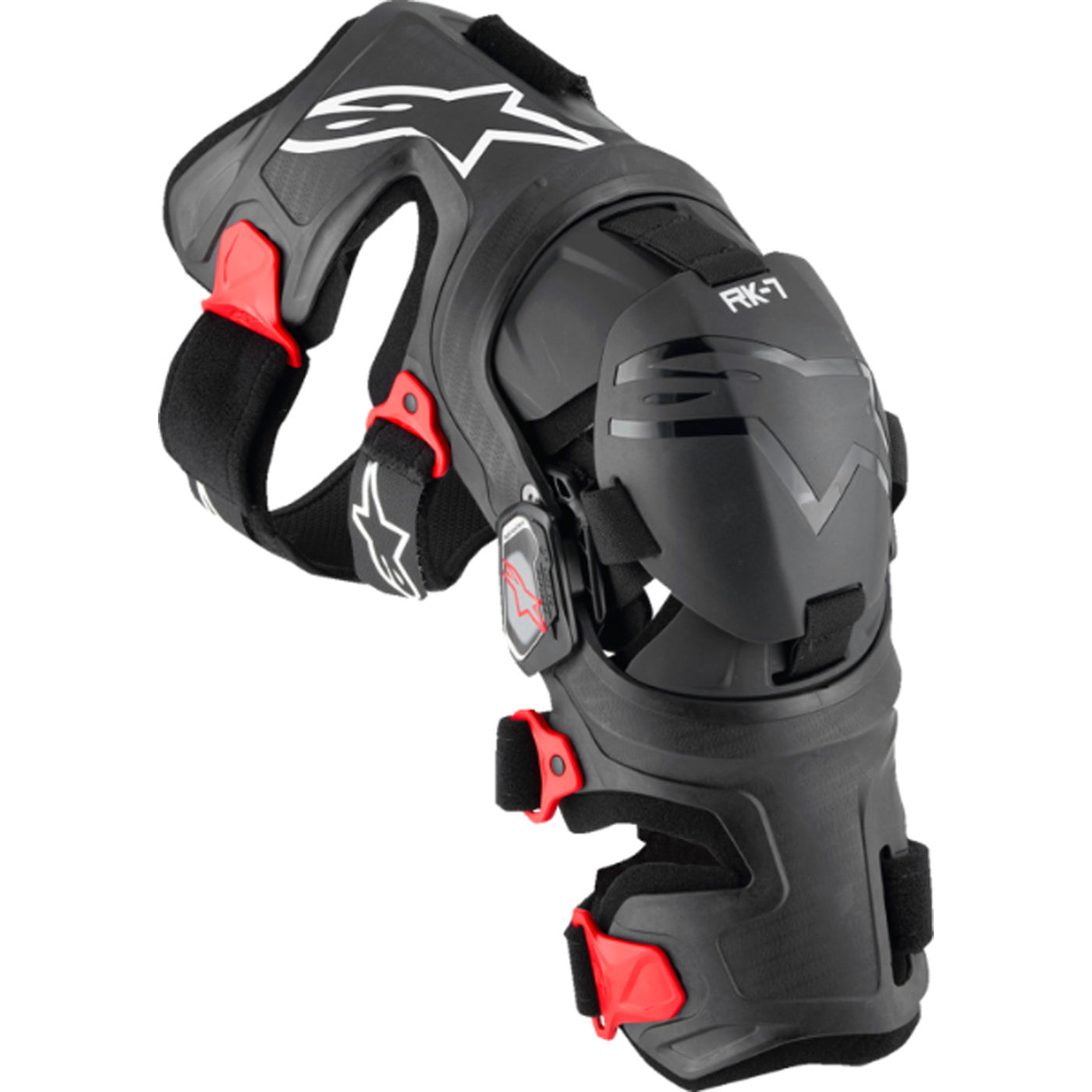 Alpinestars RK-7 Plasma Knee Braces Black/Red - Front View