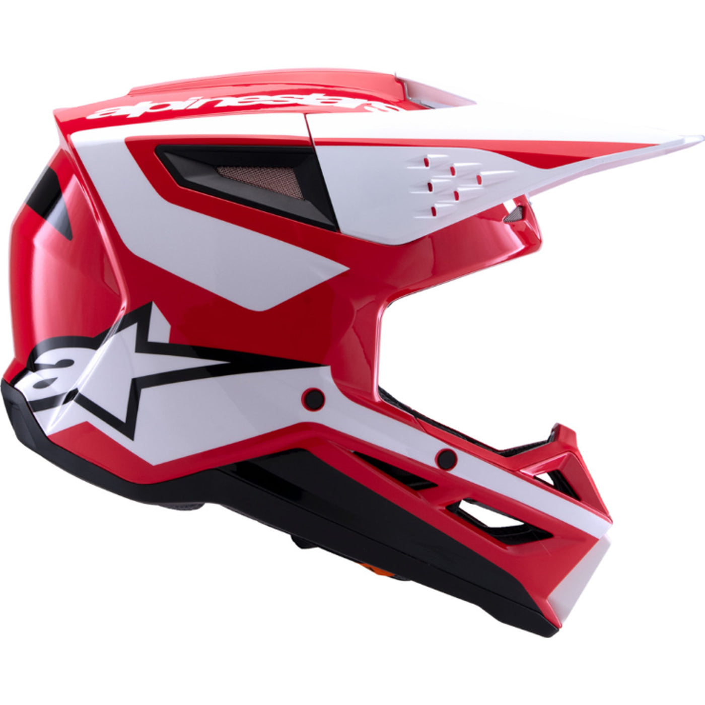 Alpinestars SM3 Heat Helmet Gloss Red/White/Black - Right Side View