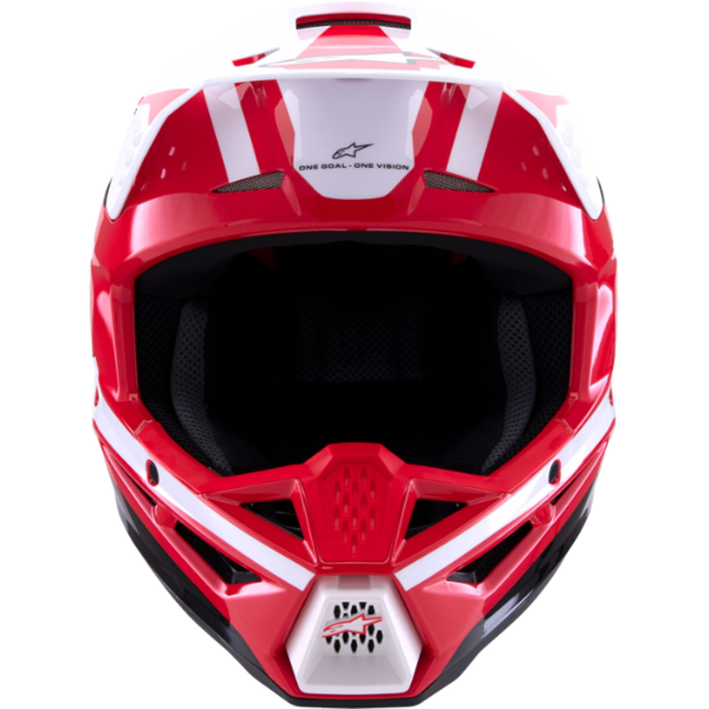 Alpinestars SM3 Heat Helmet Gloss Red/White/Black - Front View