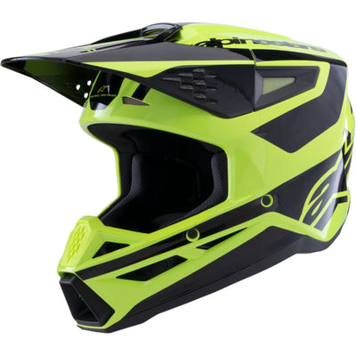 Alpinestars SM3 Heat Helmet Gloss Yellow Fluo/Black - Front Left Side View