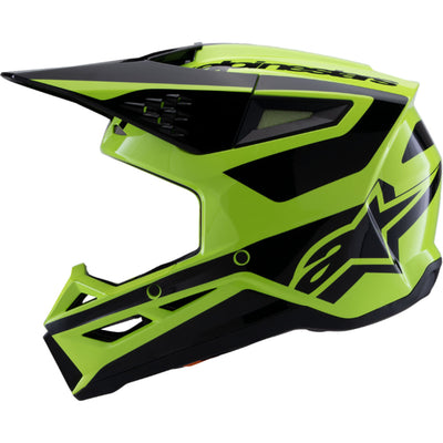 Alpinestars SM3 Heat Helmet Gloss Yellow Fluo/Black - Left Side View